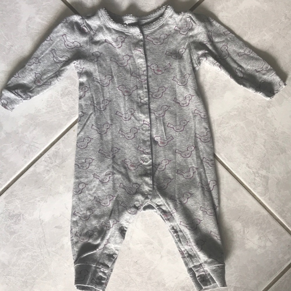 *LAST CALL* GAP gray w/ purple bird onesie